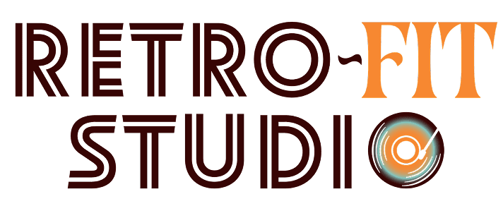 Retro-Fit Studio logo with circular design.